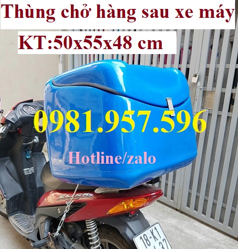 Thùng chở hàng sau xe máy giá rẻ tại Hà Nội